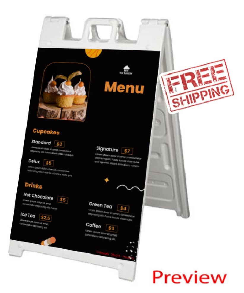 Signicde A-Frame Sidewalk Sign & 2 Plastic Sign Panels 24 »x36 » Custom Printed