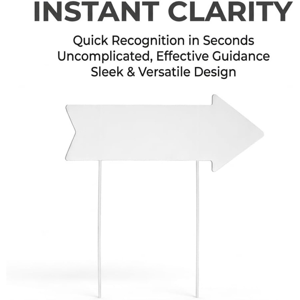 Double-Sided Corrugated Plastic Yard Signs with Stakes Pack of 6 Blank