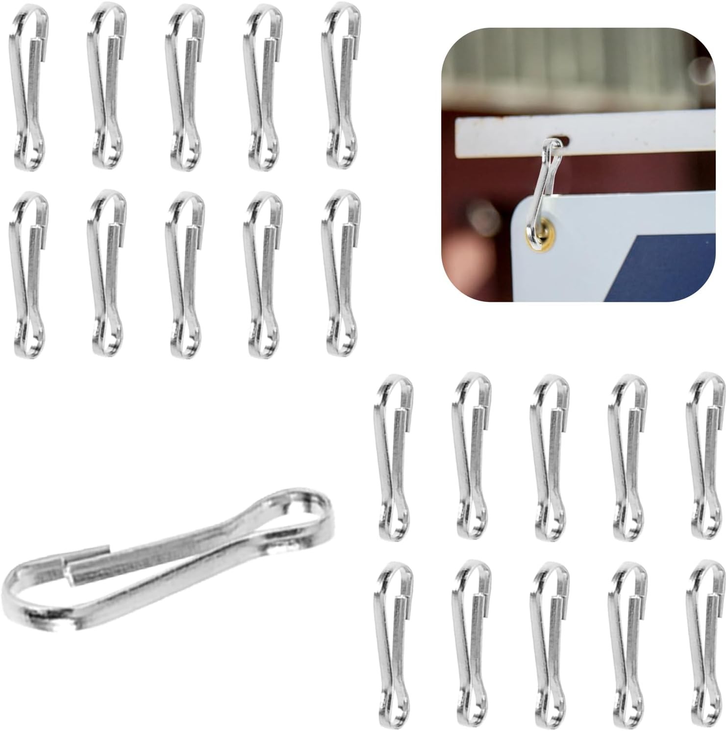 60 PCS Real Estate Sign Rider Clips 2 Inch Metal Hanging Real Estate Sign Clips