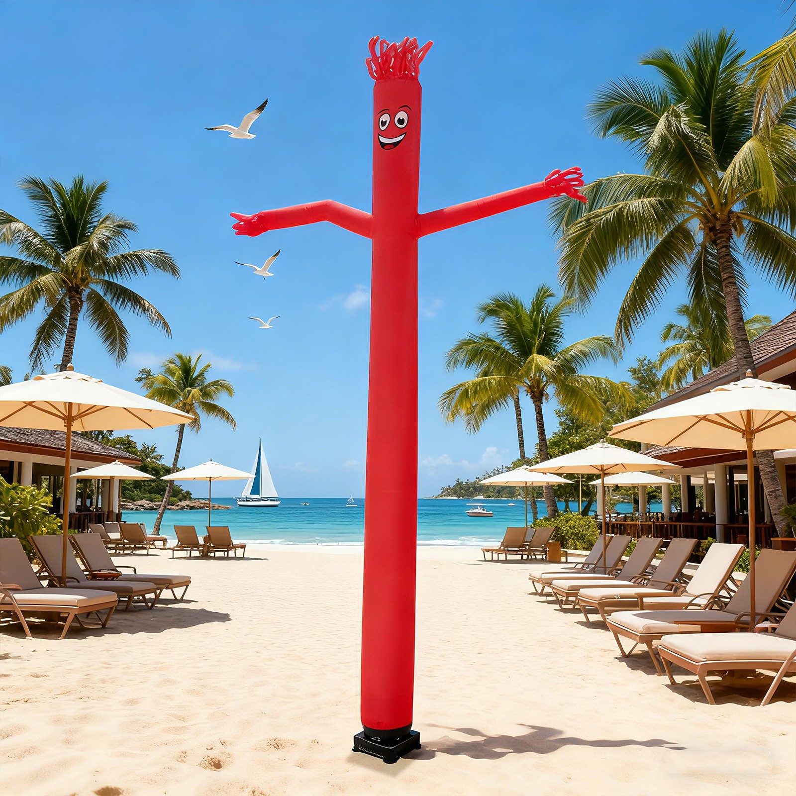 20ft Air Inflatable Tube Guy Puppet, Inflatable Dancer with Blower, Inflatable
