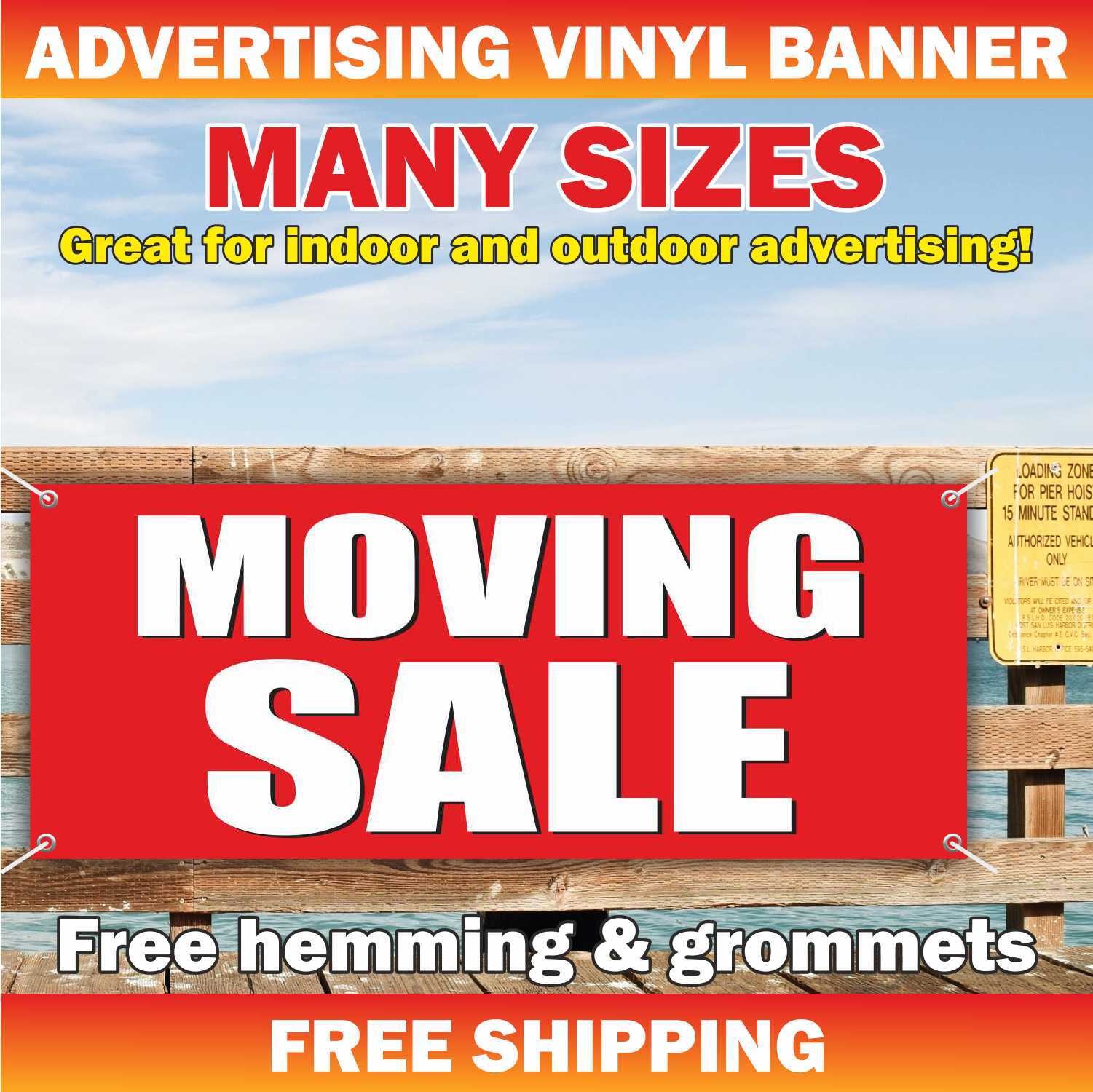 MOVING SALE Advertising Banner Vinyl Mesh Sign Discount сlearance Store Shop