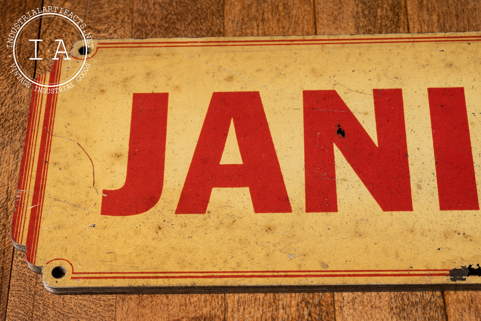 c. 1930s Art Deco Janitor Sign
