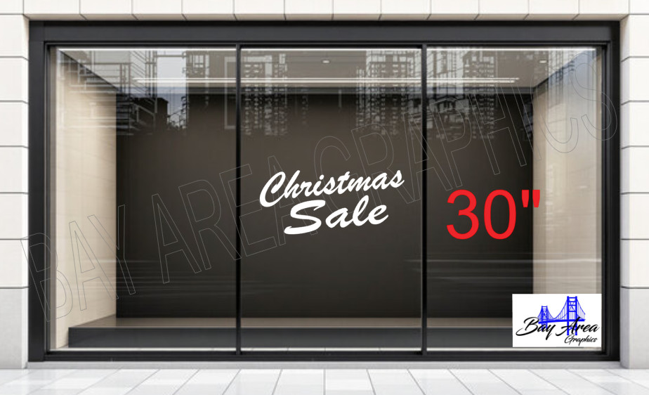 Christmas SALE Window Vinyl Sticker Sign Oracal 651 Holiday Shop Graphic 🎄