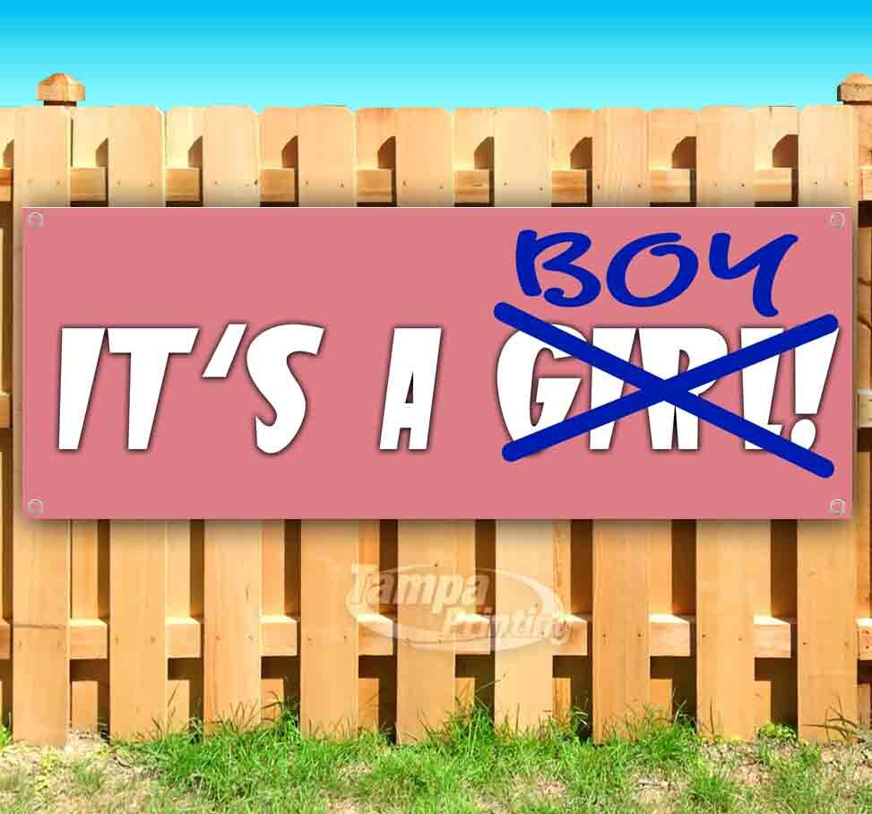IT&rsquo;S A BOY Advertising Vinyl Banner Flag Sign Many Sizes USA BABY SHOWER REVEAL