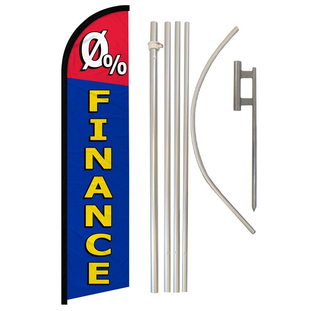 0% Finance Full Curve Windless Swooper Flag Pole Kit Dealership Financing