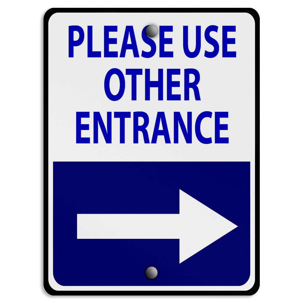 Vertical Metal Sign Directional A-Frame Right M Weatherproof Street