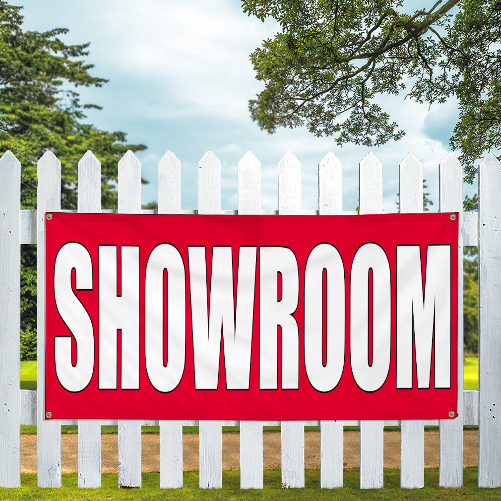 Vinyl Banner Multiple Sizes Showroom Red Home Remodeling Business Outdoor