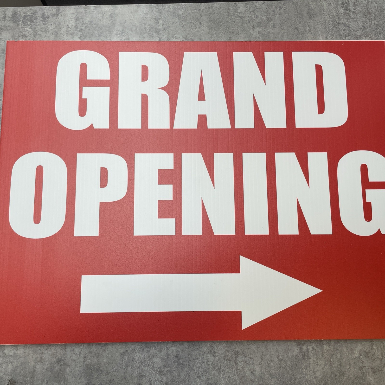 Grand Opening Sign 24”x18”, Set of 3, with stand