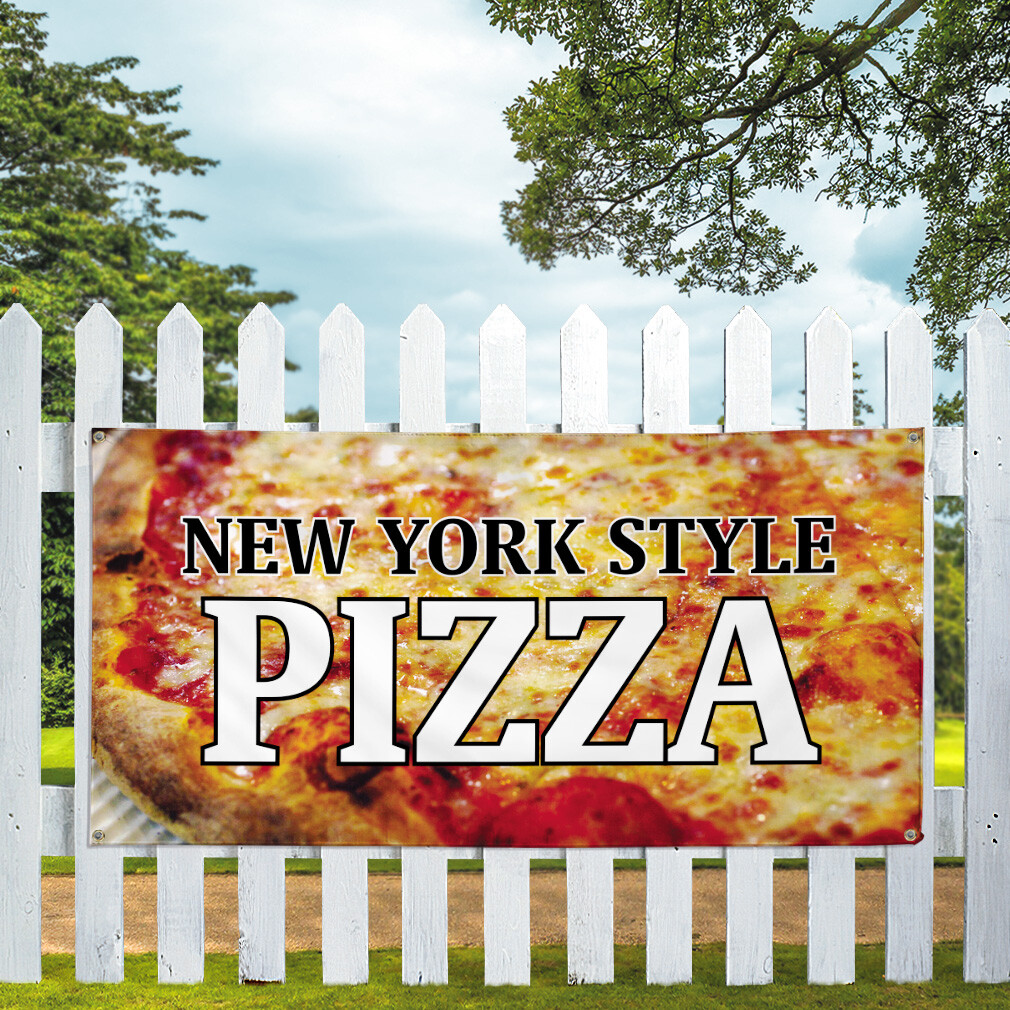 Vinyl Banner Multiple Sizes New York Style Pizza Advertising Printing B Outdoor