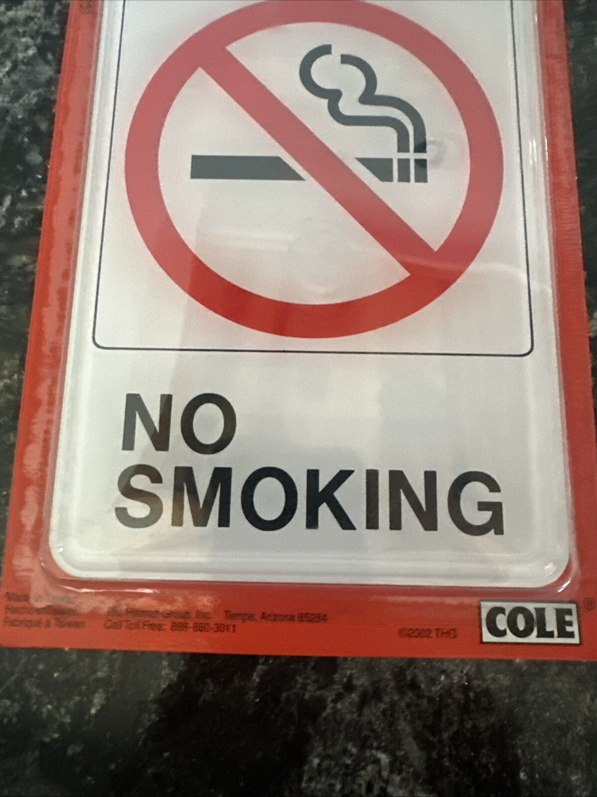 5” X 7” No Smoking Sign Visual Impact Self Stick