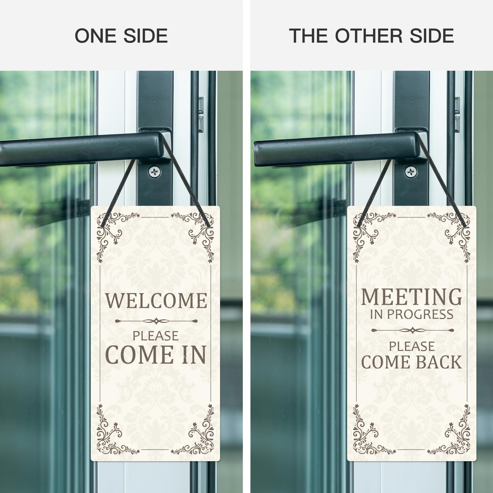 Do Not Disturb Door Hanger Sign, Meeting in Progress Door Sign Please Come Ba…