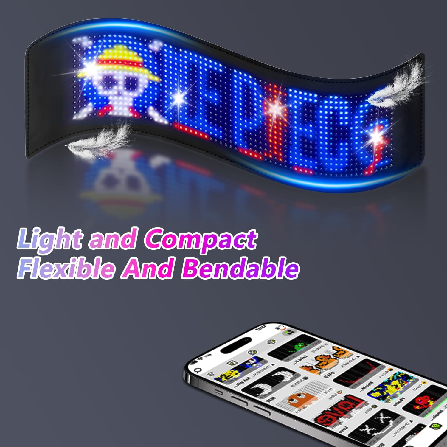 Programmable 15 » LED Sign with Bluetooth Control – Bright Scrolling Text & Anim