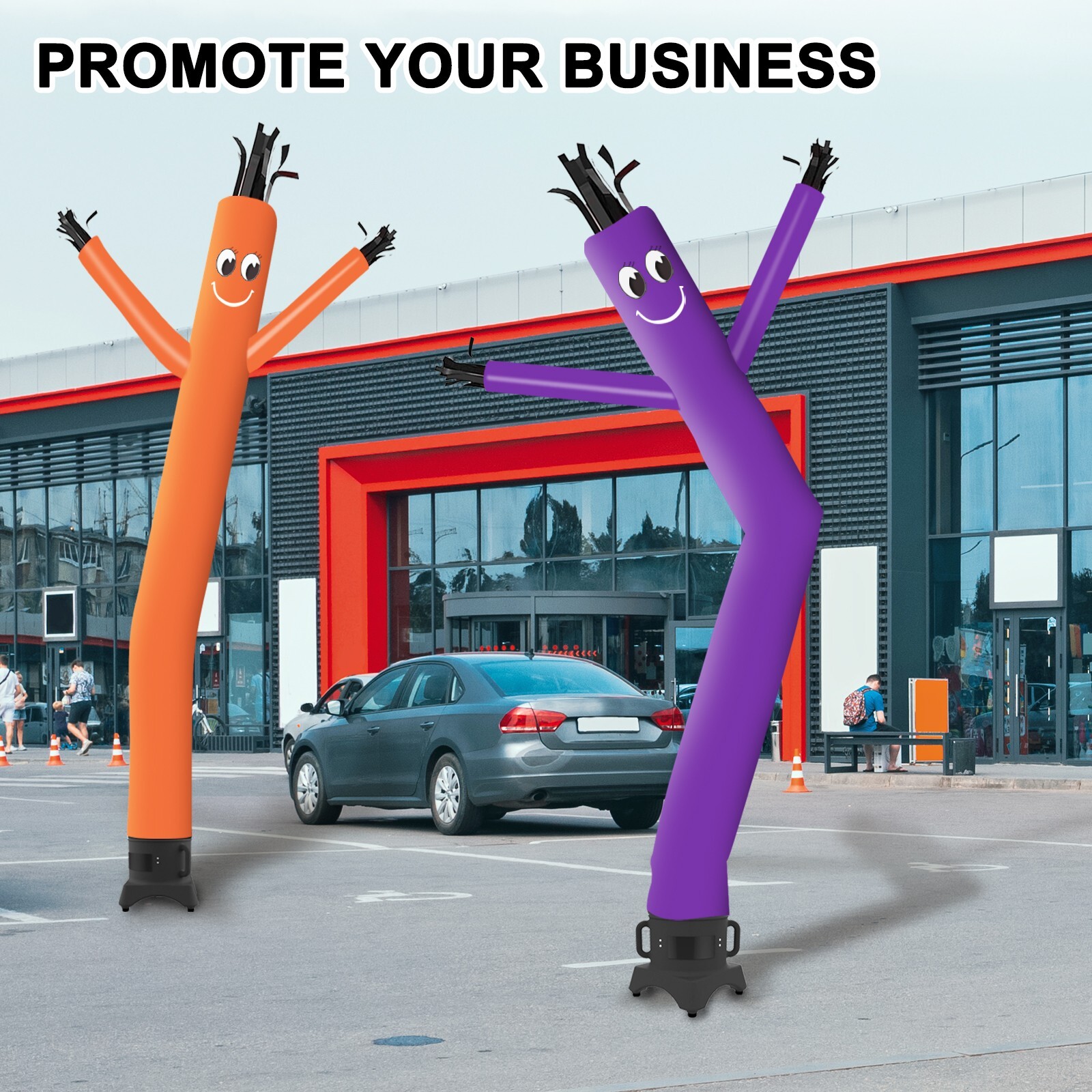 MOUNTO 10ft Purple Sky Puppet Inflatable Dancer with 1/2hp Blower Complete Set