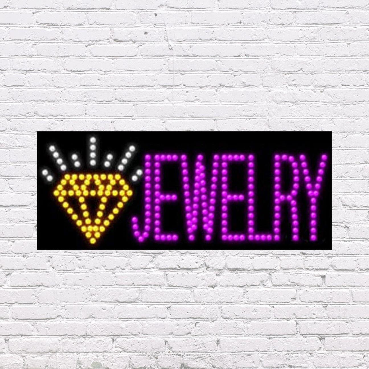 LED Jewelry | Light-up Sign | 27&Prime;W x 11&Prime;H x 1&Prime;D