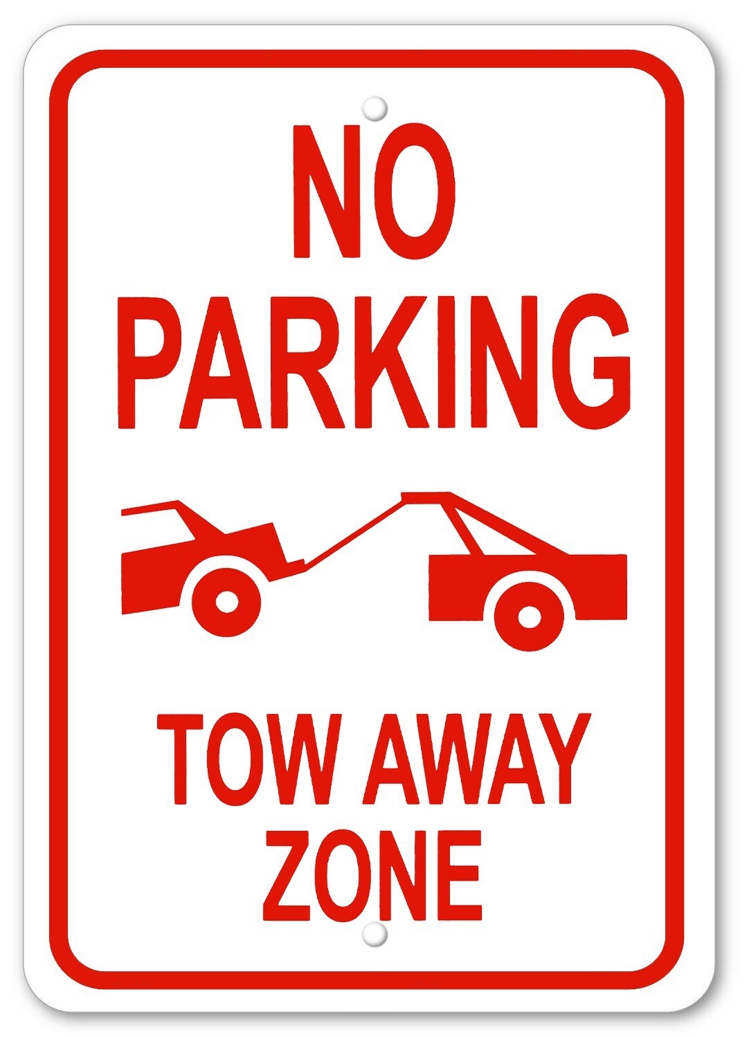 No Parking Tow Away Zone Composite Metal No Parking UV Protected 8&Prime;x12&Prime; Sign