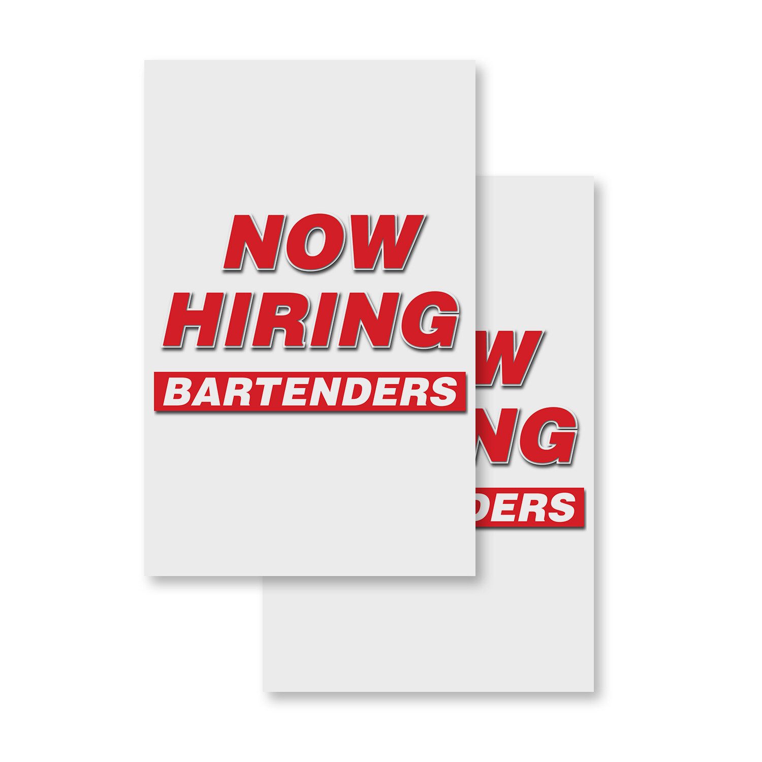 A-frame Sidewalk Now Hiring Bartenders 24&Prime; x 36&Prime; Double Sided A-Frame Sidewalk S