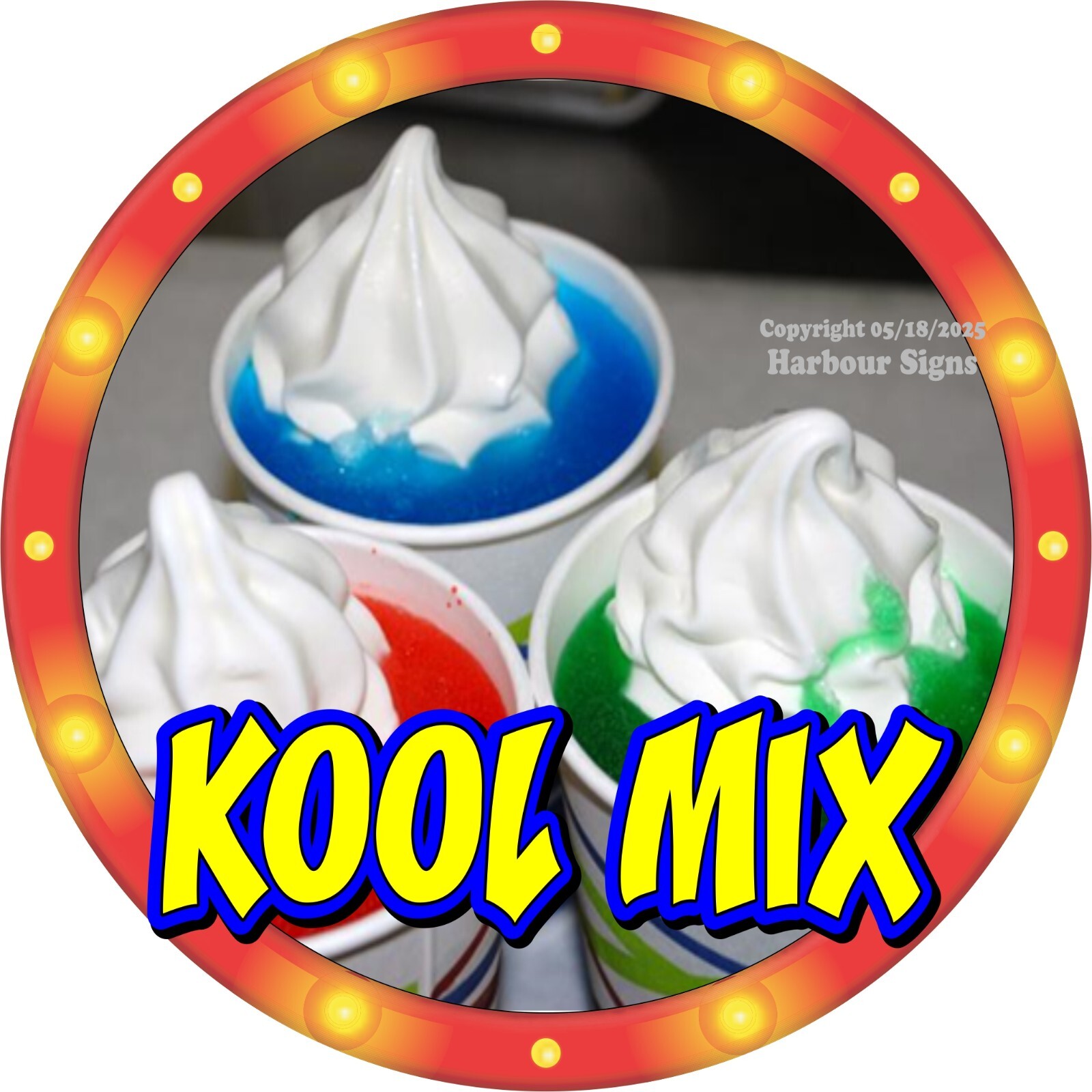 Kool Mix DECAL (Includes Custom Price) Concession Food Truck Sticker BC