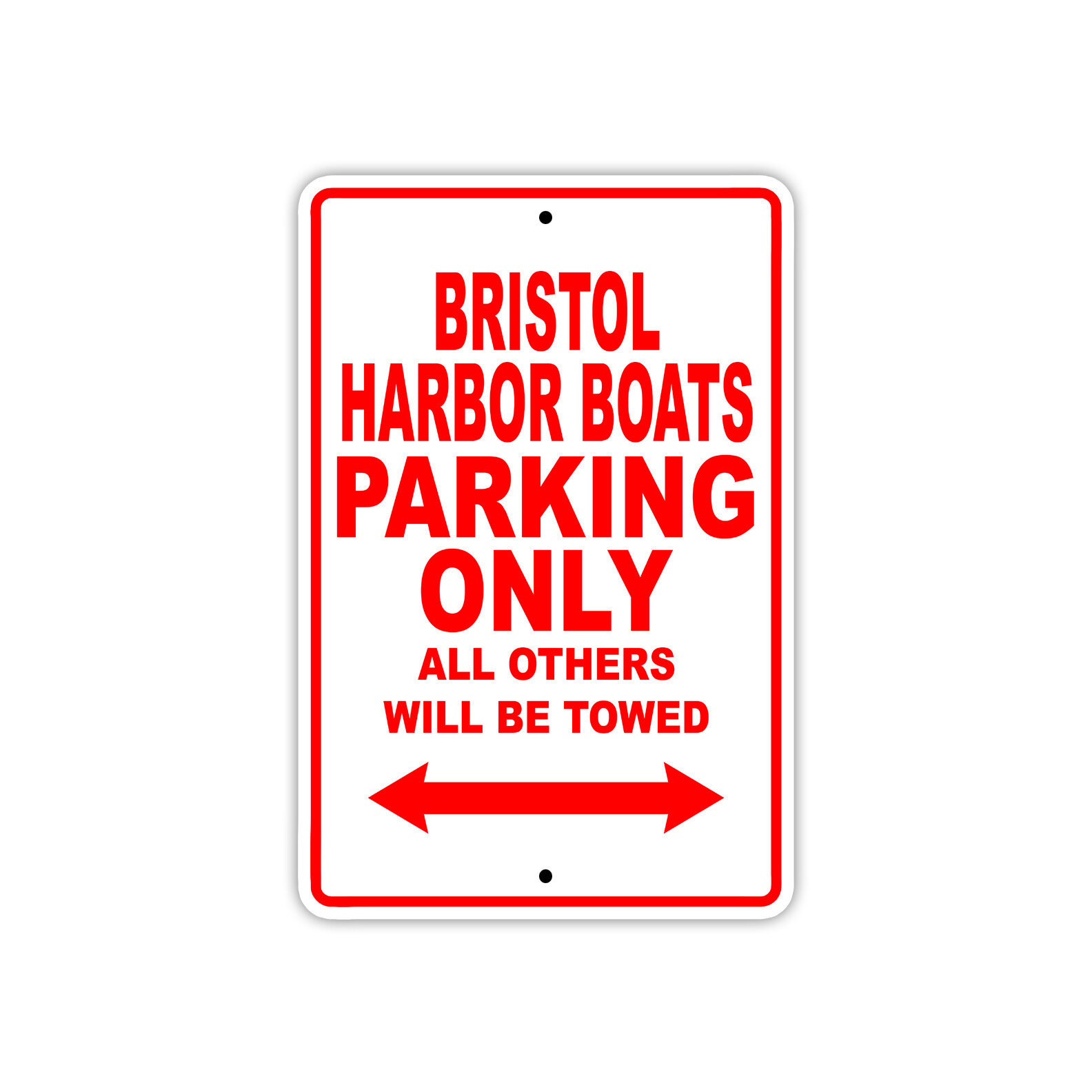 Bristol Harbor Boats Parking Only Boat Ship Decor Novelty Aluminum Metal Sign