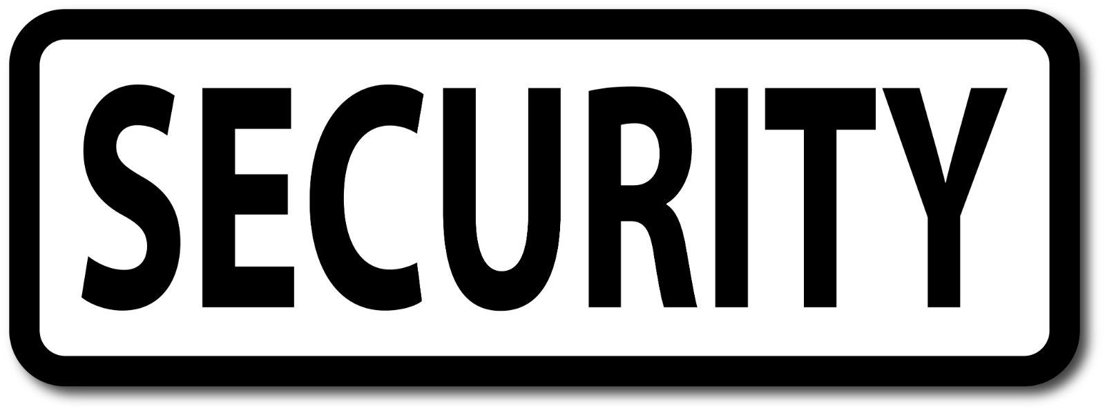 SECURITY 6&Prime;X18&Prime; WHITE BLACK MAGNETIC VEHICLE SIGNS TO FIT VAN CAR TRUCK OR SUV