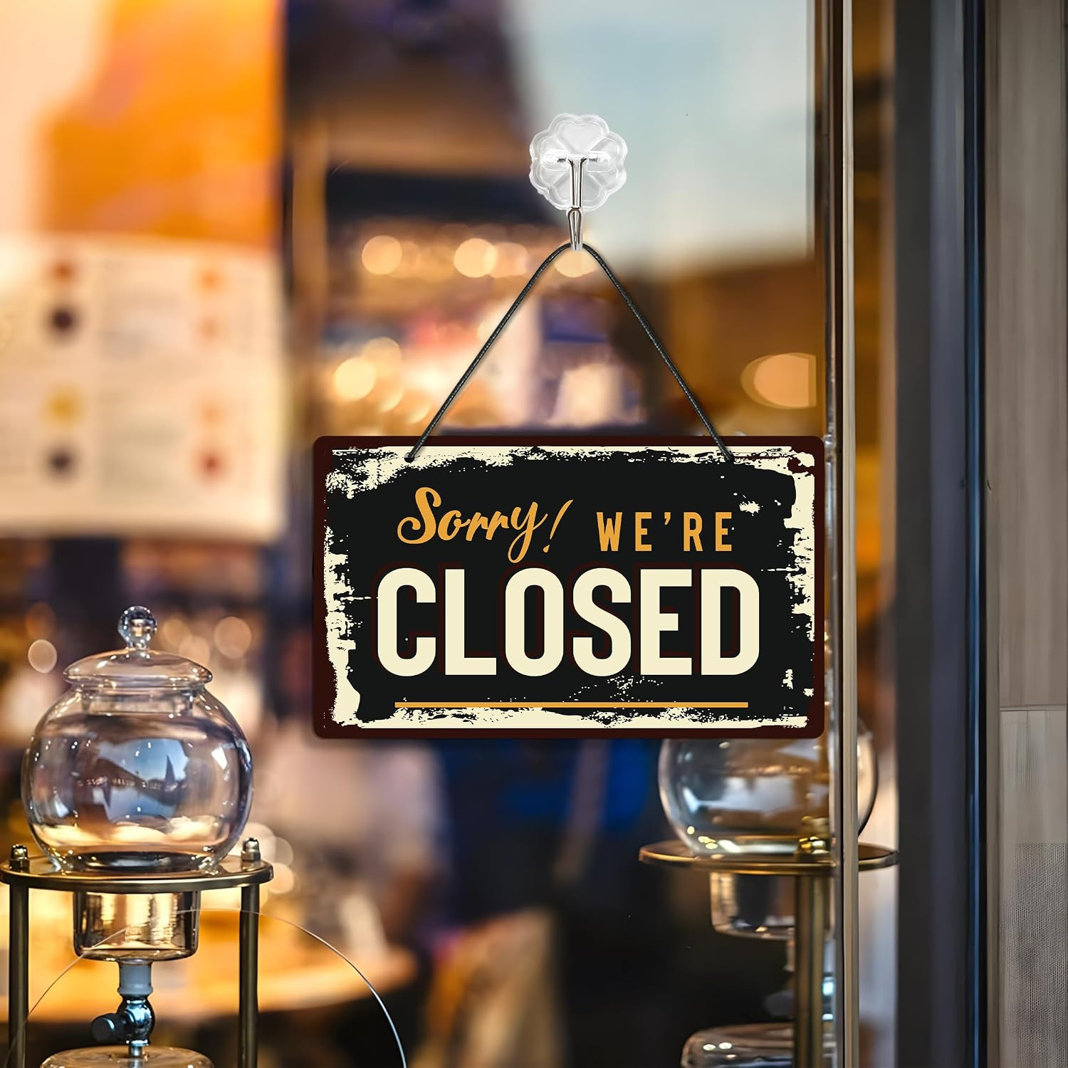Open Closed Signs for Business, 10×5.9 Waterproof Double Sided PVC Come In or Cl