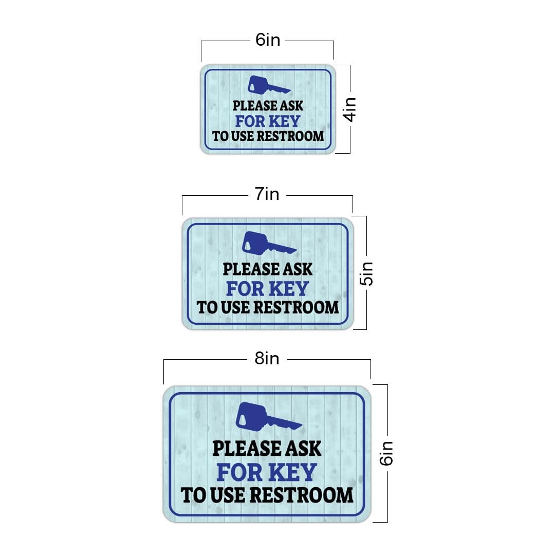 Classic Framed Please Ask For Key To Use Restroom Sign Small Friendly