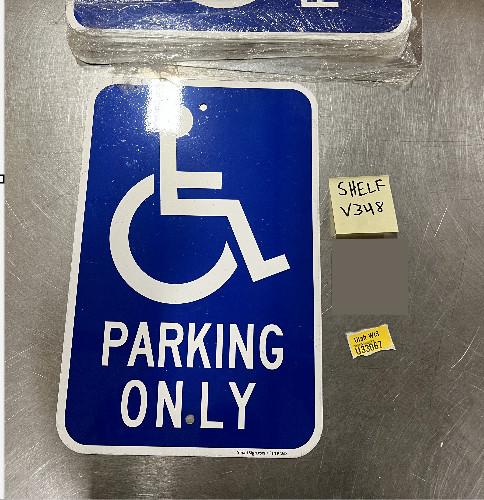 (QTY 4) Handicap Disabled/Elderly Parking Only Aluminum Metal Sign 12&Prime; W x 18&Prime; H