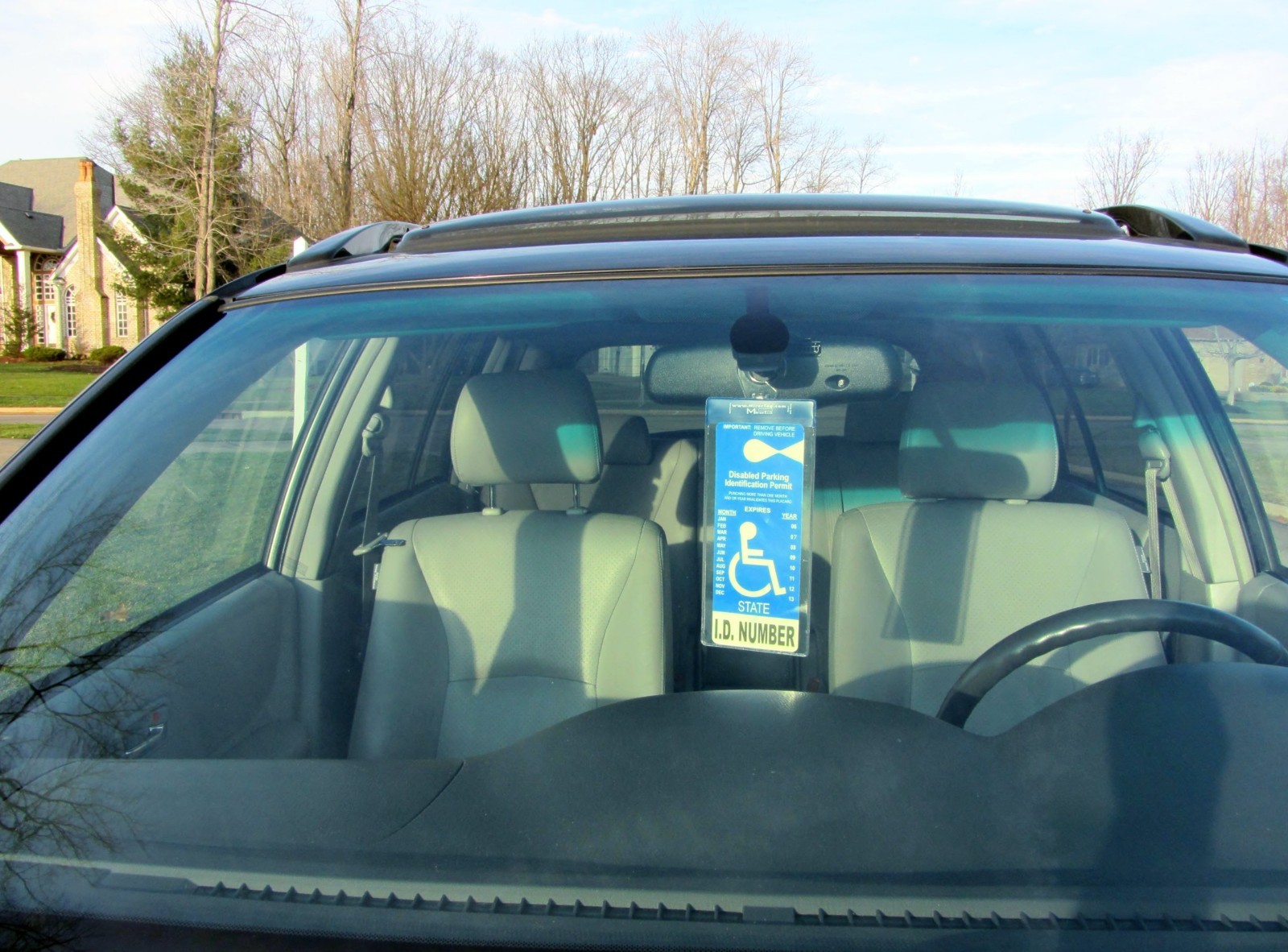 Handicap Parking Placard Holder – Magnetic Display for Disabled Permit Tag, USA