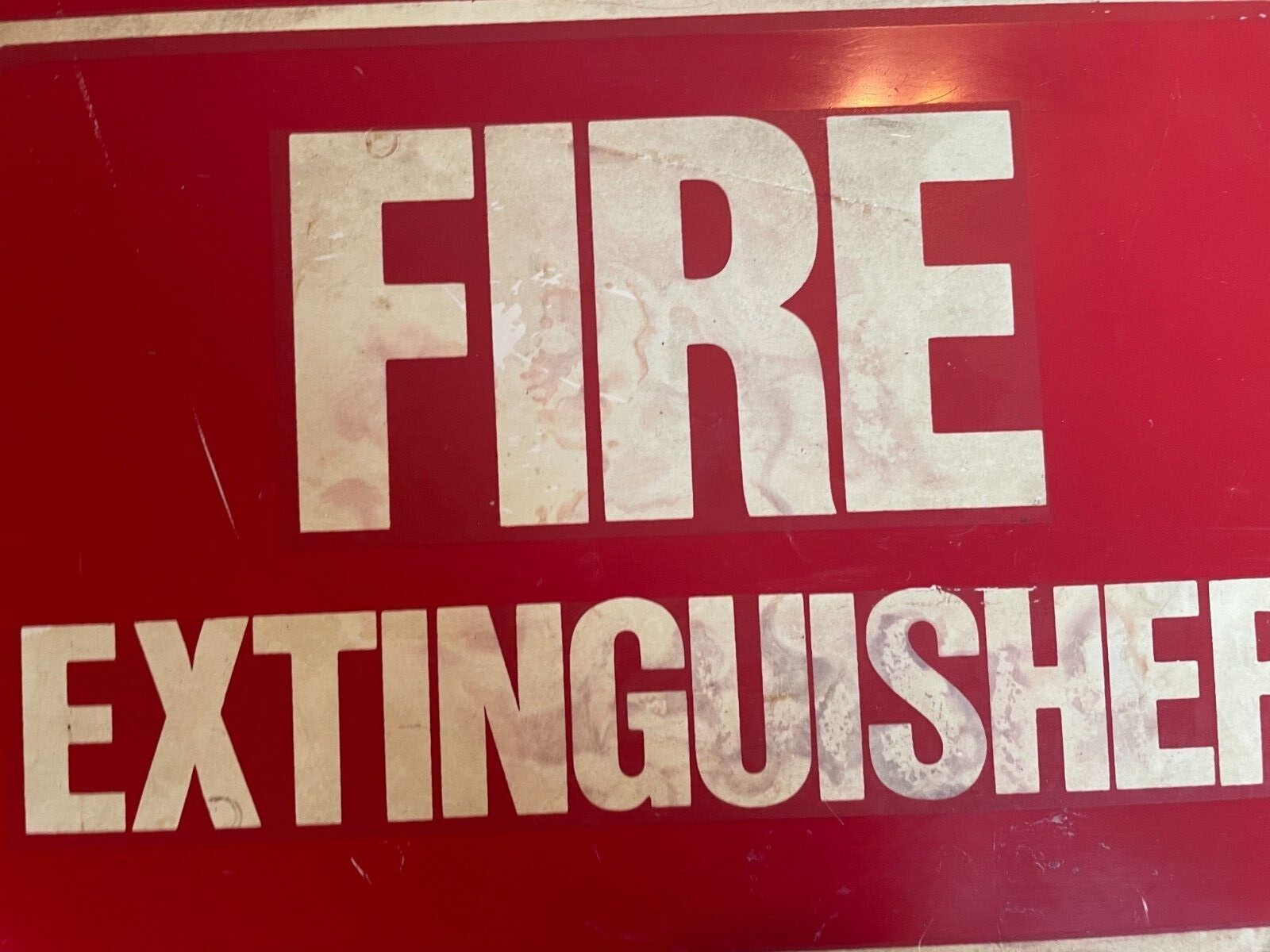 FIRE EXTINGUISHER Rigid Plastic Sign 14&Prime; x 10&Prime;