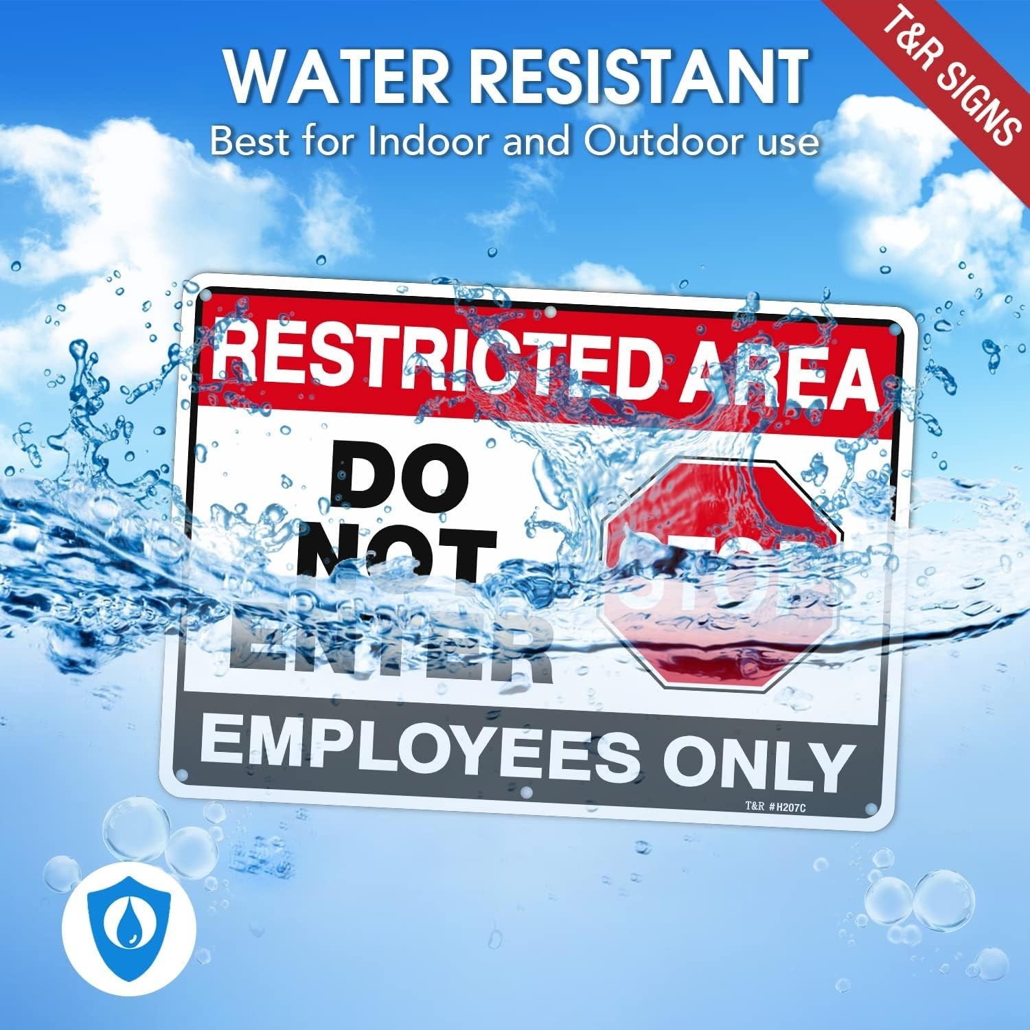 Large Restricted Area Do Not Enter Employees Only Sign – 1 Pack – 14 x 10 Inc…