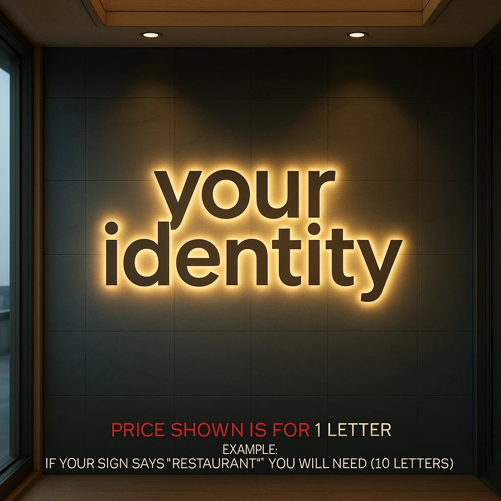 𝑵𝓙̶ Your Brand Identity 3D Channel Letters – Illuminated & Non-Illuminated
