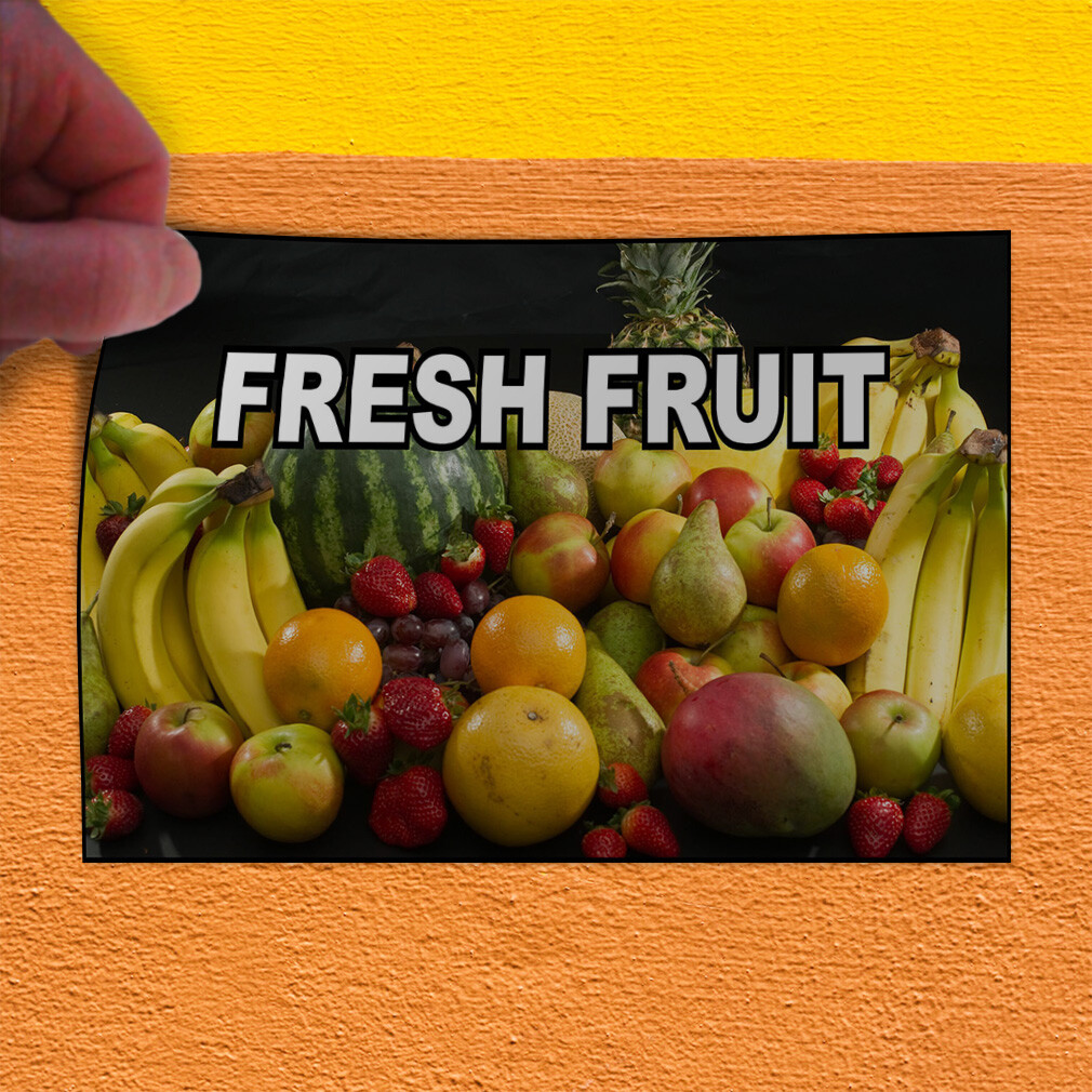 Decal Stickers Fresh Fruit Food and Drink Vinyl Store Sign Label Business