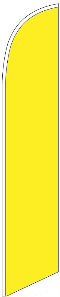 SOLID YELLOW WINDLESS FEATHER FLAG Swooper Flutter Bow Banner Advertising Sign