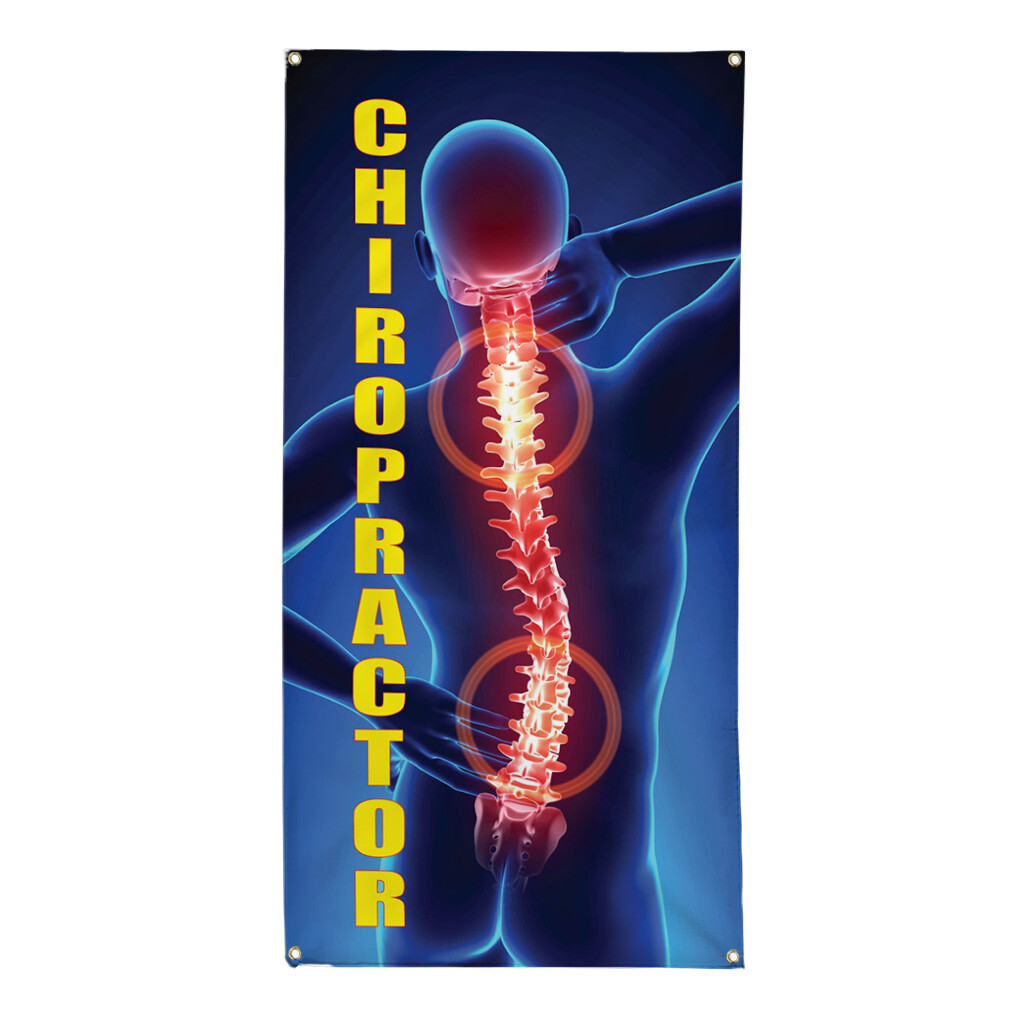 Vertical Vinyl Banner Multiple Sizes Chiropractor Health Care Outdoor