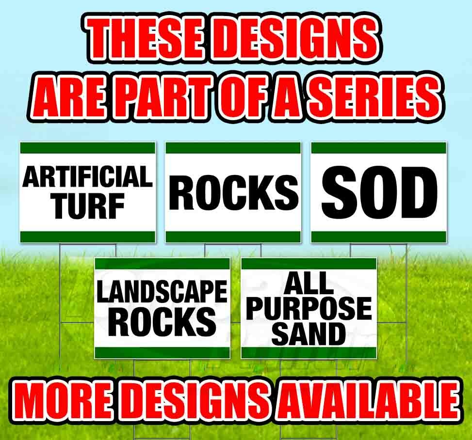 SOD 18×24 Yard Sign WITH STAKE Corrugated Bandit USA BUSINESS SALE LANDSCAPING
