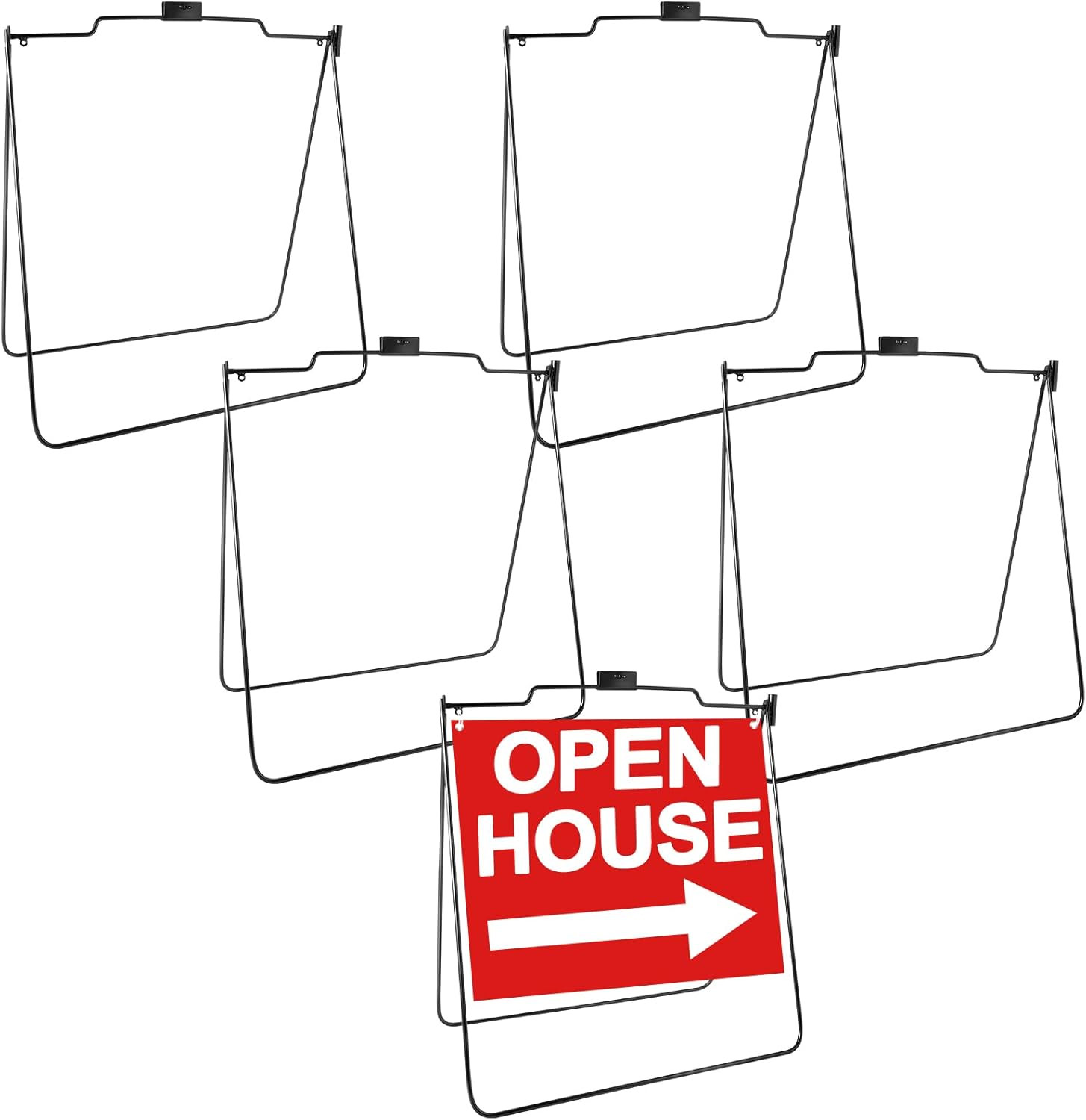 5 Pack Open House Sign Frames 18×24 Metal A Frame Yard Sign Stands Foldable