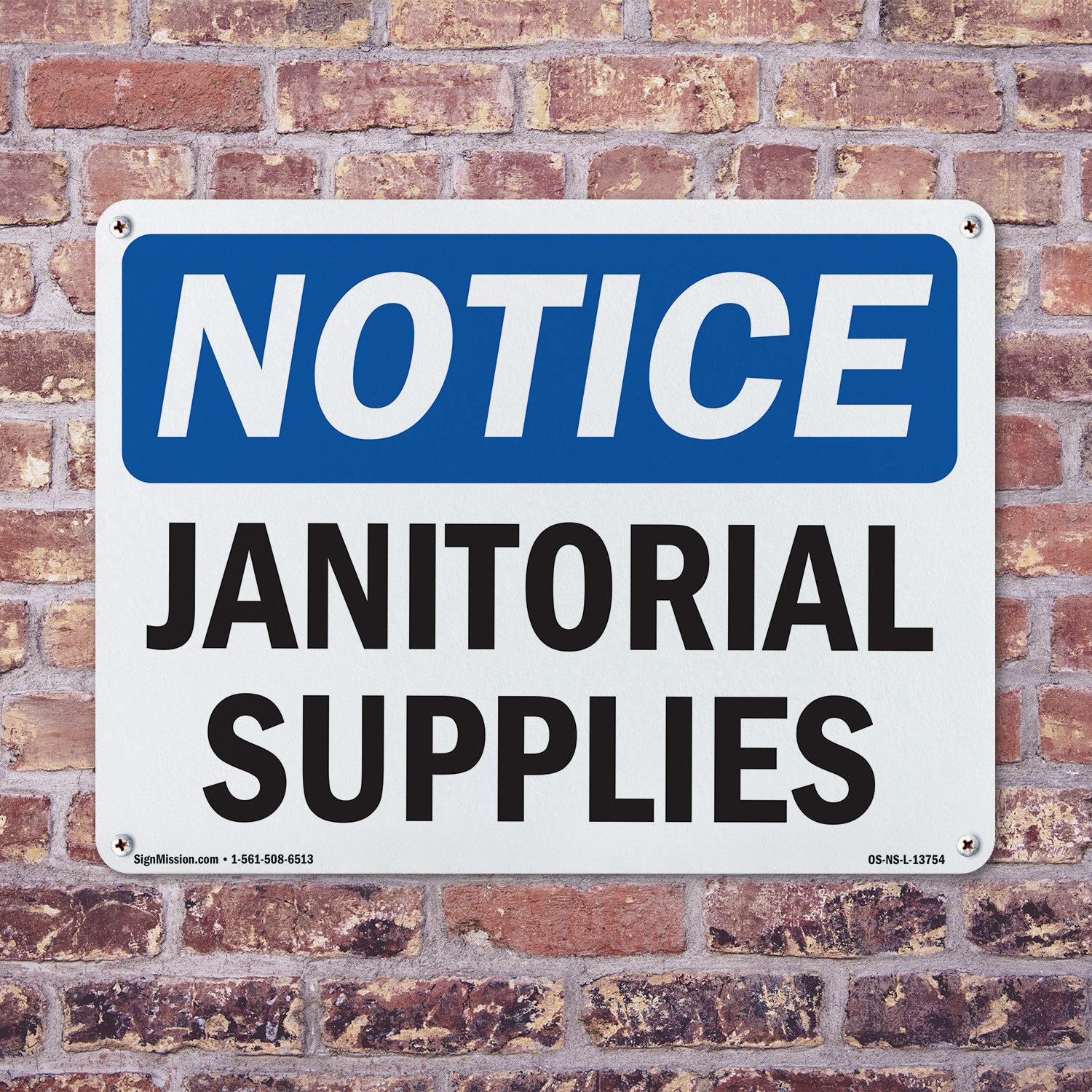 Janitorial Supplies OSHA Notice Sign Metal, Plastic, Or Decal – 5 or 10 Pack
