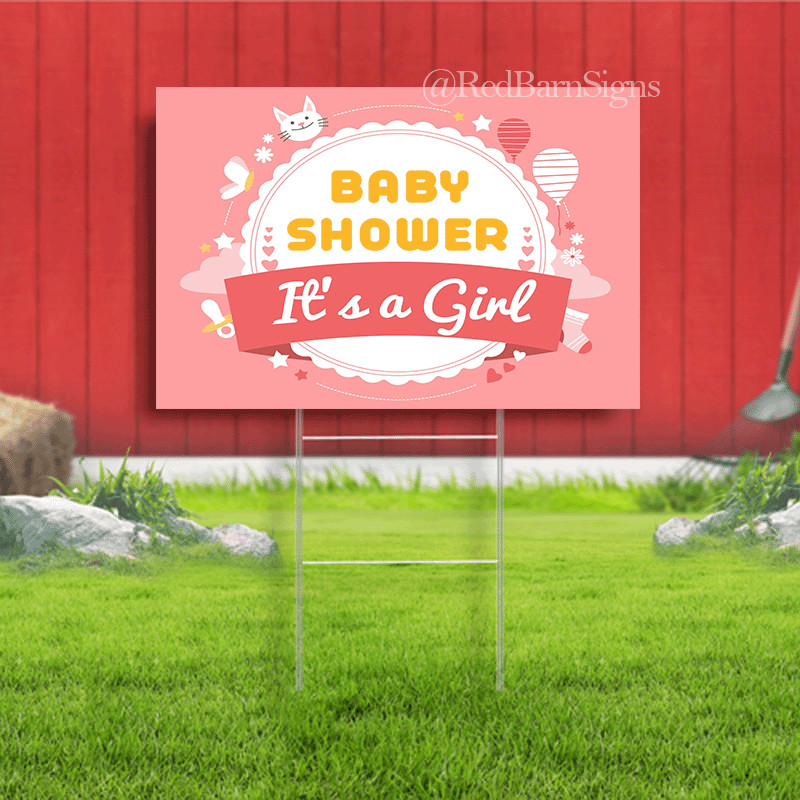 Baby Shower It&rsquo;s a Girl Yard sign