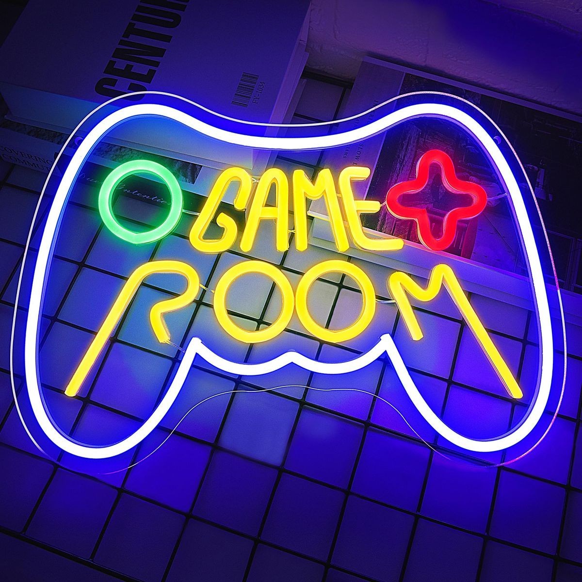 Game Room Neon Sign – LED Gamer Wall Decor for Video Game Room, Bedroom, Mancave
