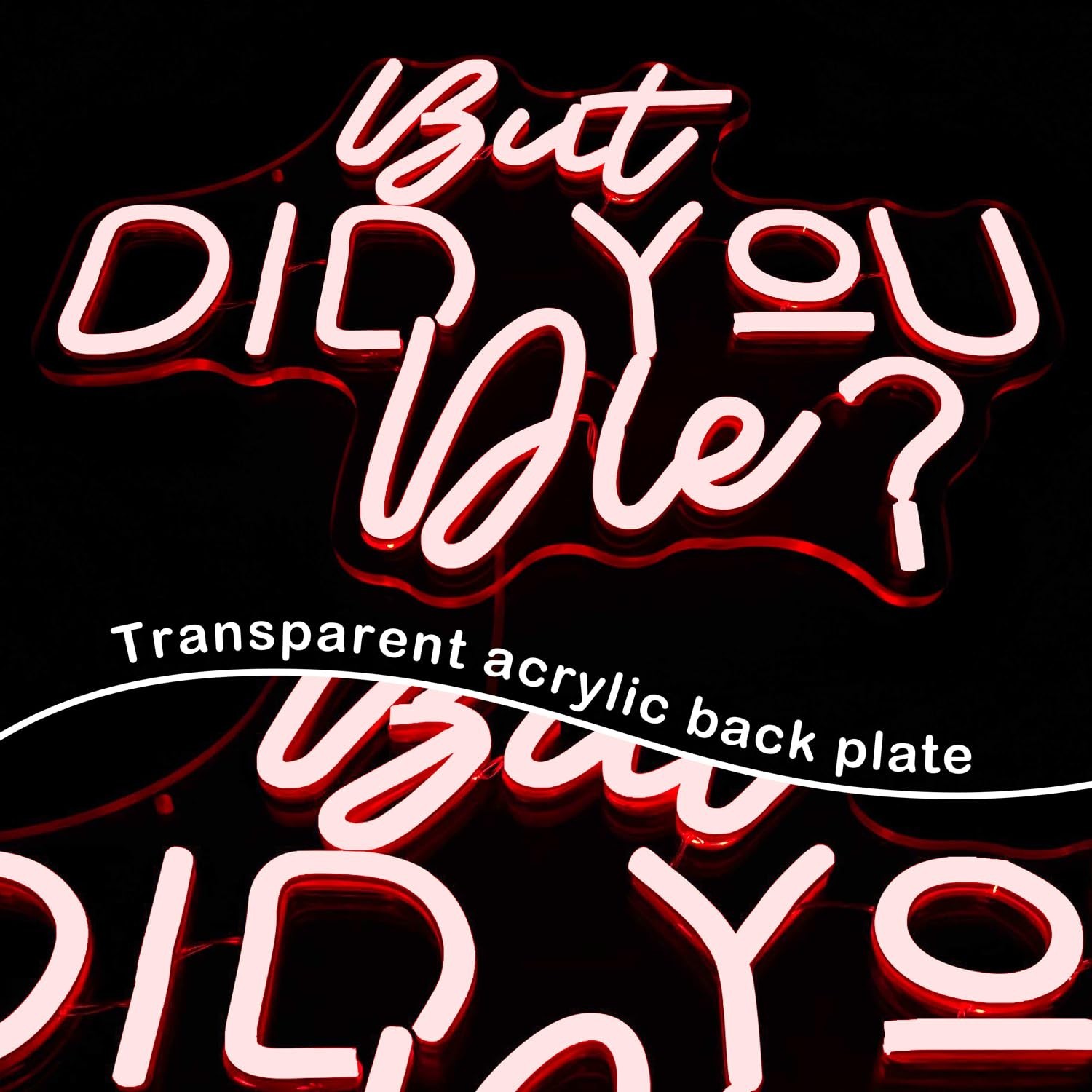 But Did You Die Neon Sign Dimmable Neon Led Sign for Bedroom Wall Light Red N…