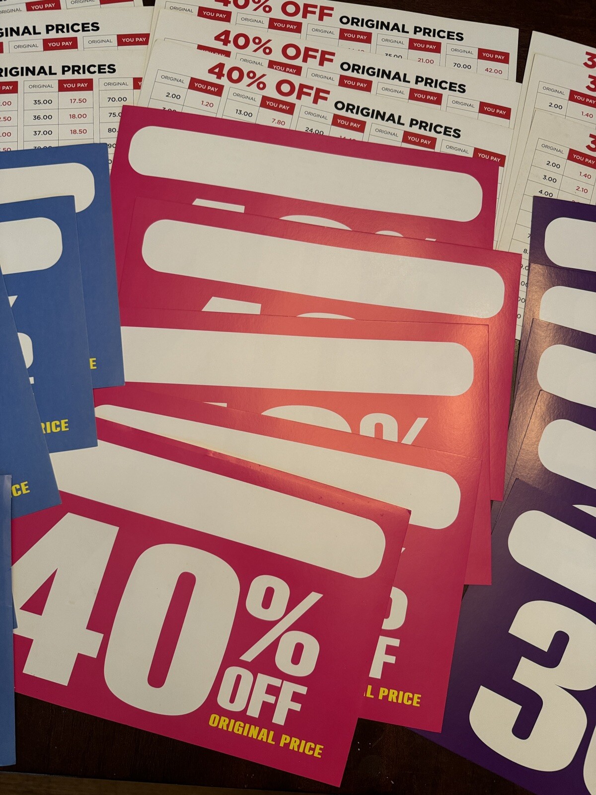 Up to 50% Percent Off Sign Bundle Pack30%, 40% & 50%,