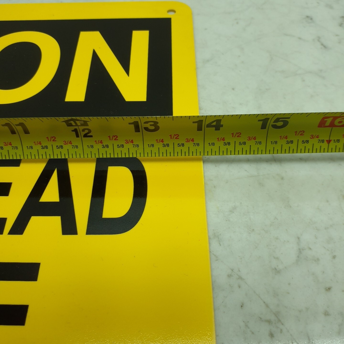 Osha Ansi Caution Sign Low Overhead Clearance 10&Prime;x14&Prime; Brady Yellow Rigid Plastic