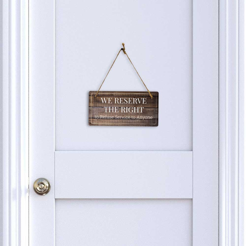Security & Surveillance | Rustic Dark Wood 5 x 10&Prime; Hanging Signs