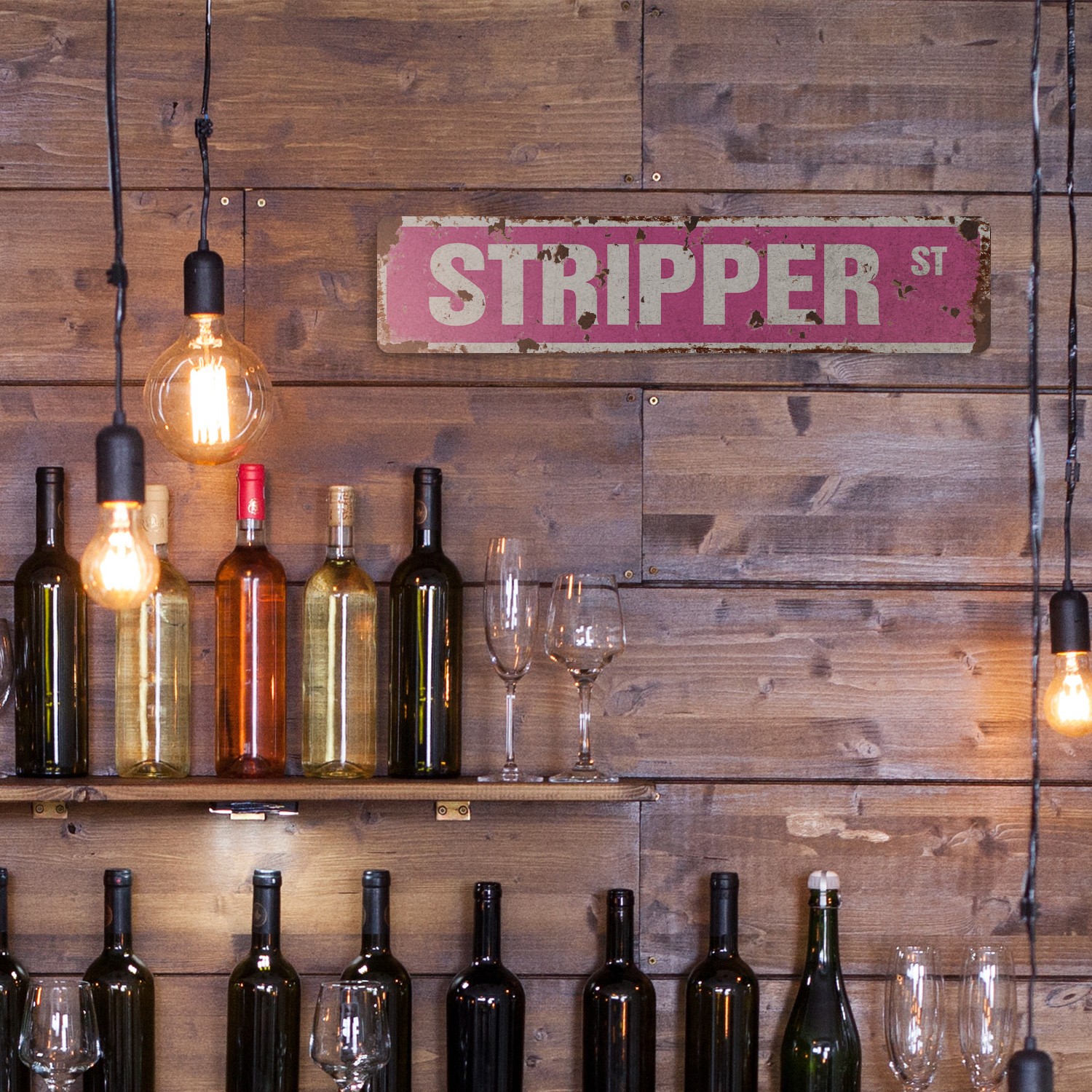 STRIPPER Vintage Style Street Sign Metal Road Sign exotic dancer lap dance strip