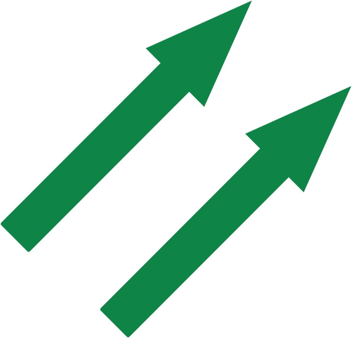 8 X 2 Inch Green Arrow Sign Stickers, 12 Pack Waterproof PVC Removable Self Adhe