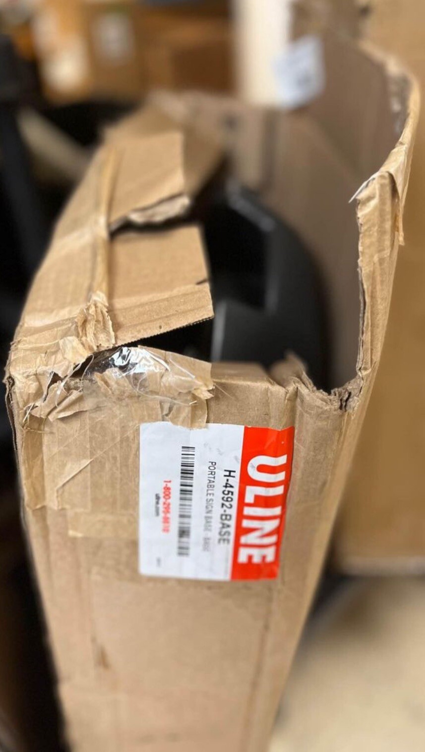 Uline H-4592 Portable Sign Base 4&rsquo;x24&Prime; NO POLE
