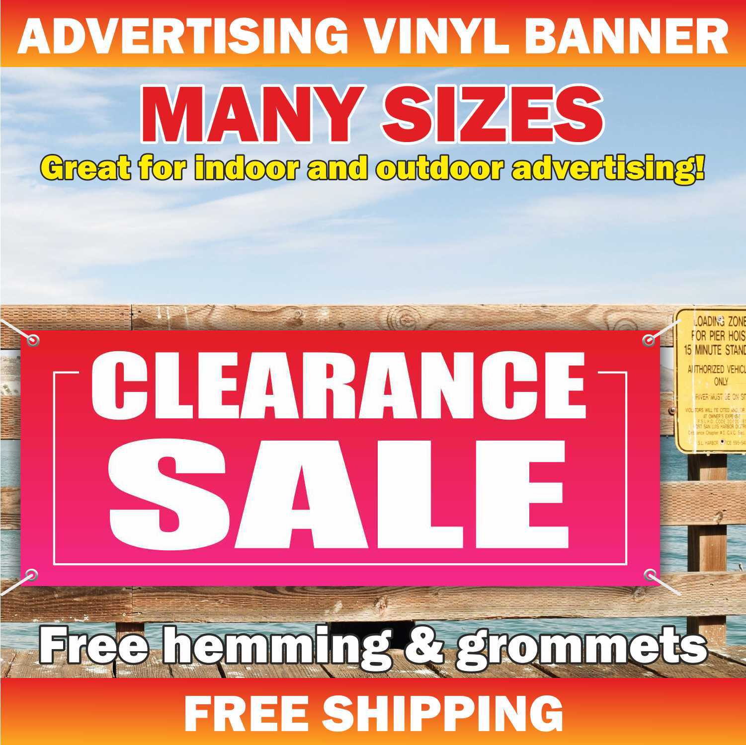 CLEARANCE SALE Advertising Banner Vinyl Mesh Sign discount retail 30 40 50 % off