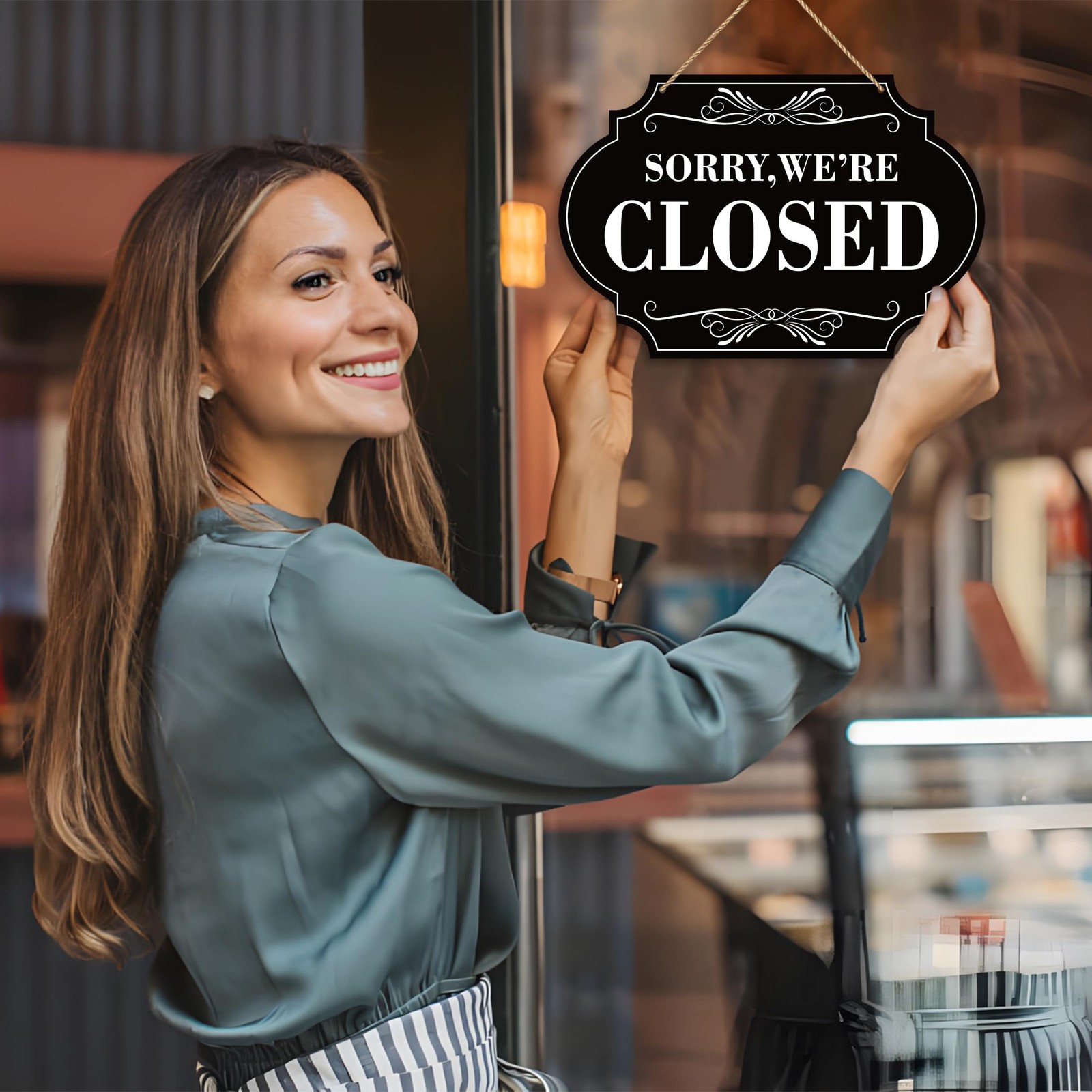 Open Closed Signs for Business, 11×8 Waterproof 11.8IN,