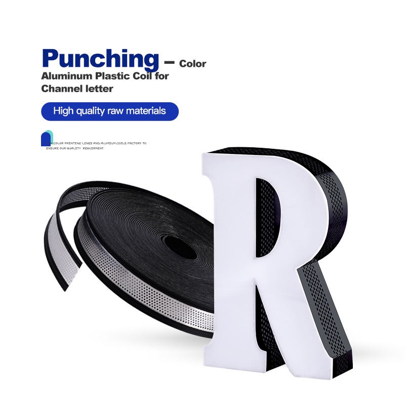 USA 108ft/33m Black Aluminum Plastic Coil Punching with Edge for Channel Letter