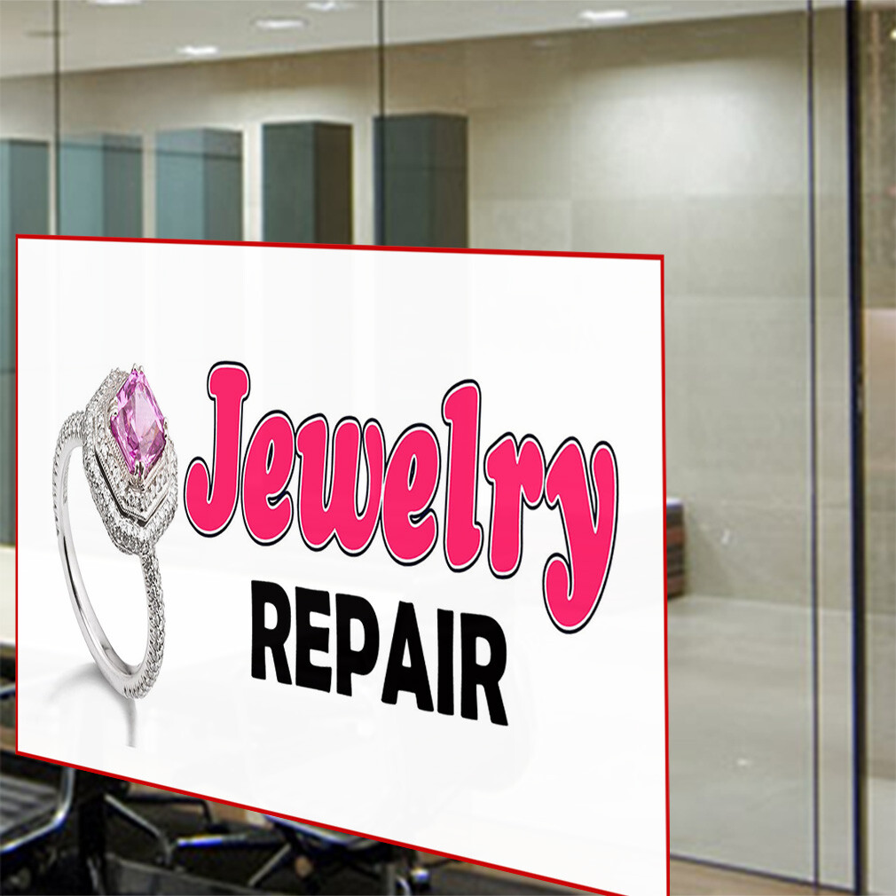 Decal Stickers Jewelry Repair Vinyl Store Sign Label Business