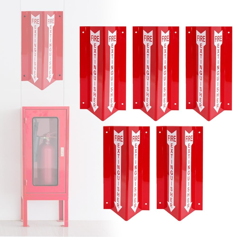 Fire Extinguisher Sign with down Arrow – Acrylic Two-Sided V-Shaped Firefighting